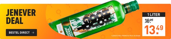 jenever deal: 1 liter hooghoudt jenever van &euro;16,99 nu voor slechts &euro;13.49
